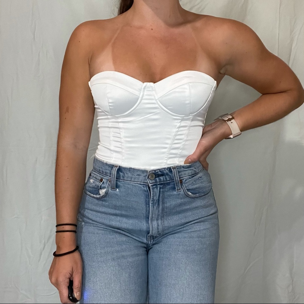 Babyboo white corset bodysuit